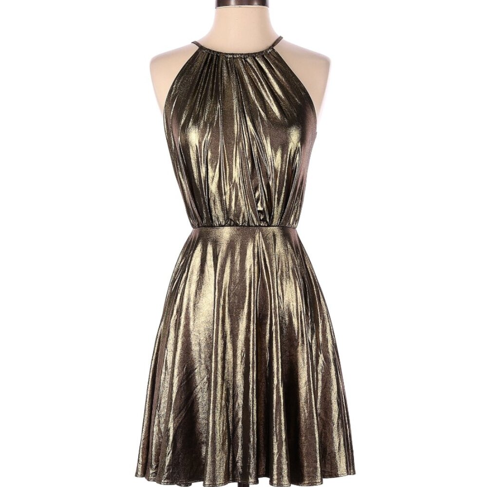 Aqua Gold Cocktail Dress - XS